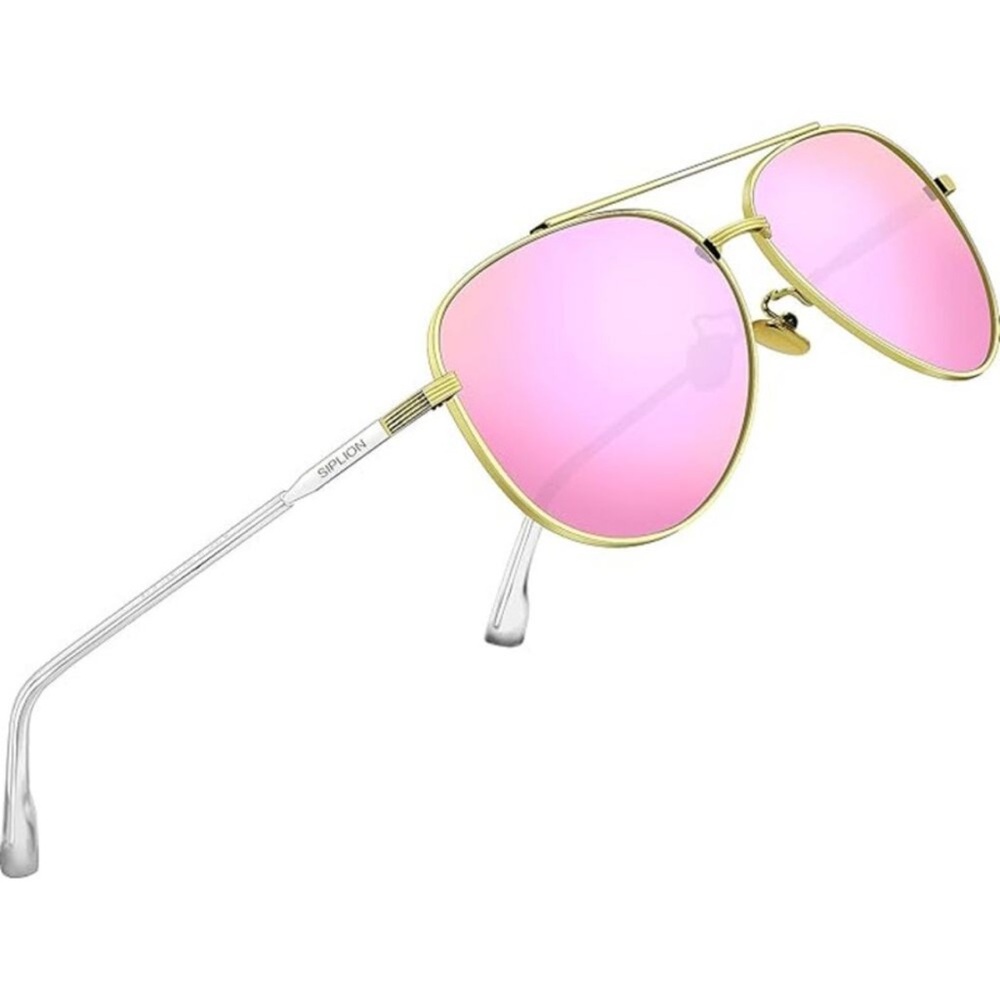 SIPLION Driving Polarized Sunglasses Women's Mirrored Pilot UV400 Protection